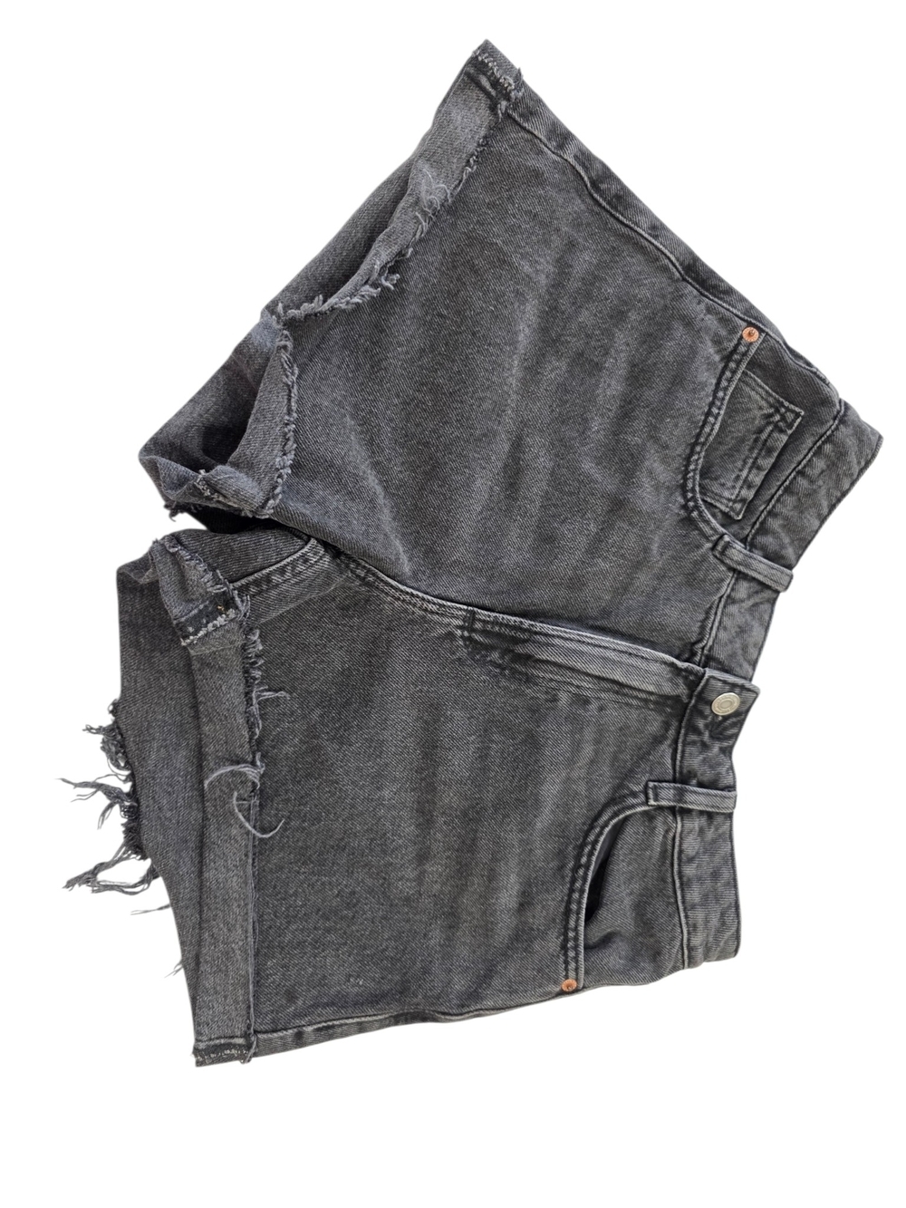 Dynamite Black Distressed Denim Jean Shorts